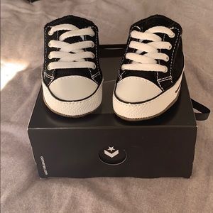 Brand new size 2 black baby converse